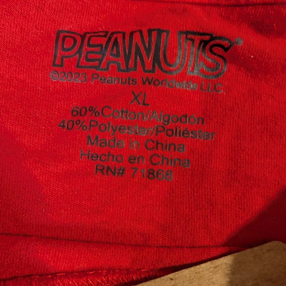 Peanuts Red Cotton Blend Shirt - Picture 2 of 3